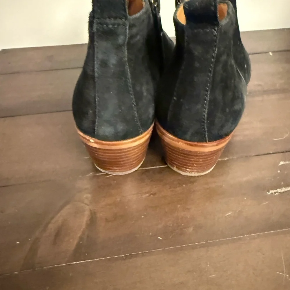 J. Crew Black Suede Ankle Booties